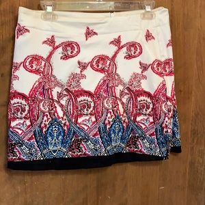 Lady Hagen paisley cotton skort size 6